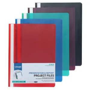 ■ Concept - A4 Assorted Colours Project Files - Pack of 5