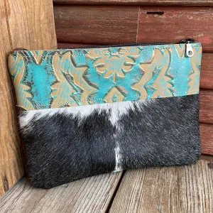 106 Banker's Bag - Black & White w/ Agave Laredo