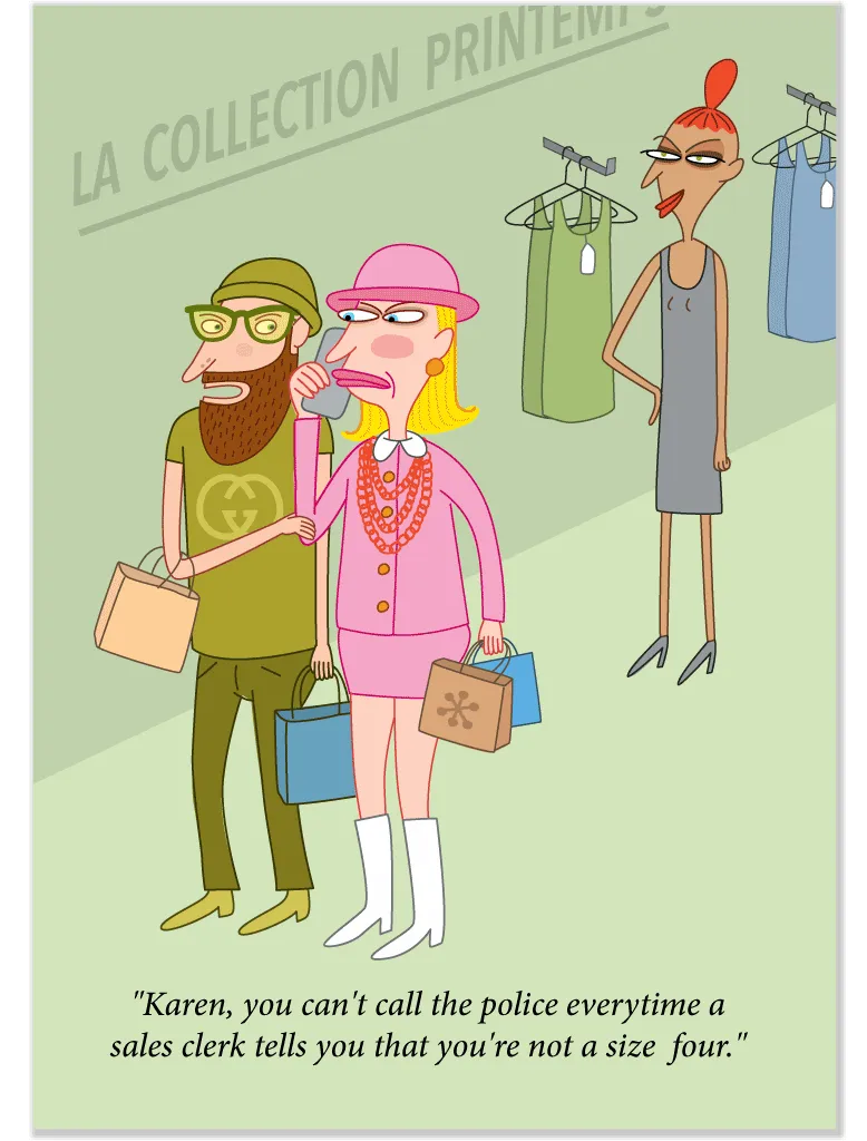 1087 Shopping With Karen (Birthday card)