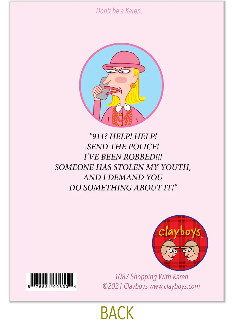1087 Shopping With Karen (Birthday card)