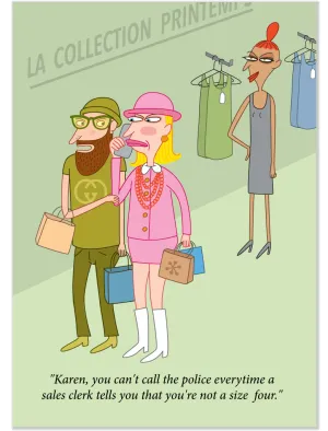 1087 Shopping With Karen (Birthday card)