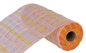 10" Vertical Foil Plaid Mesh: Yellow, Pink, Lavender, Iridescent (10 Yards) RE1368HN