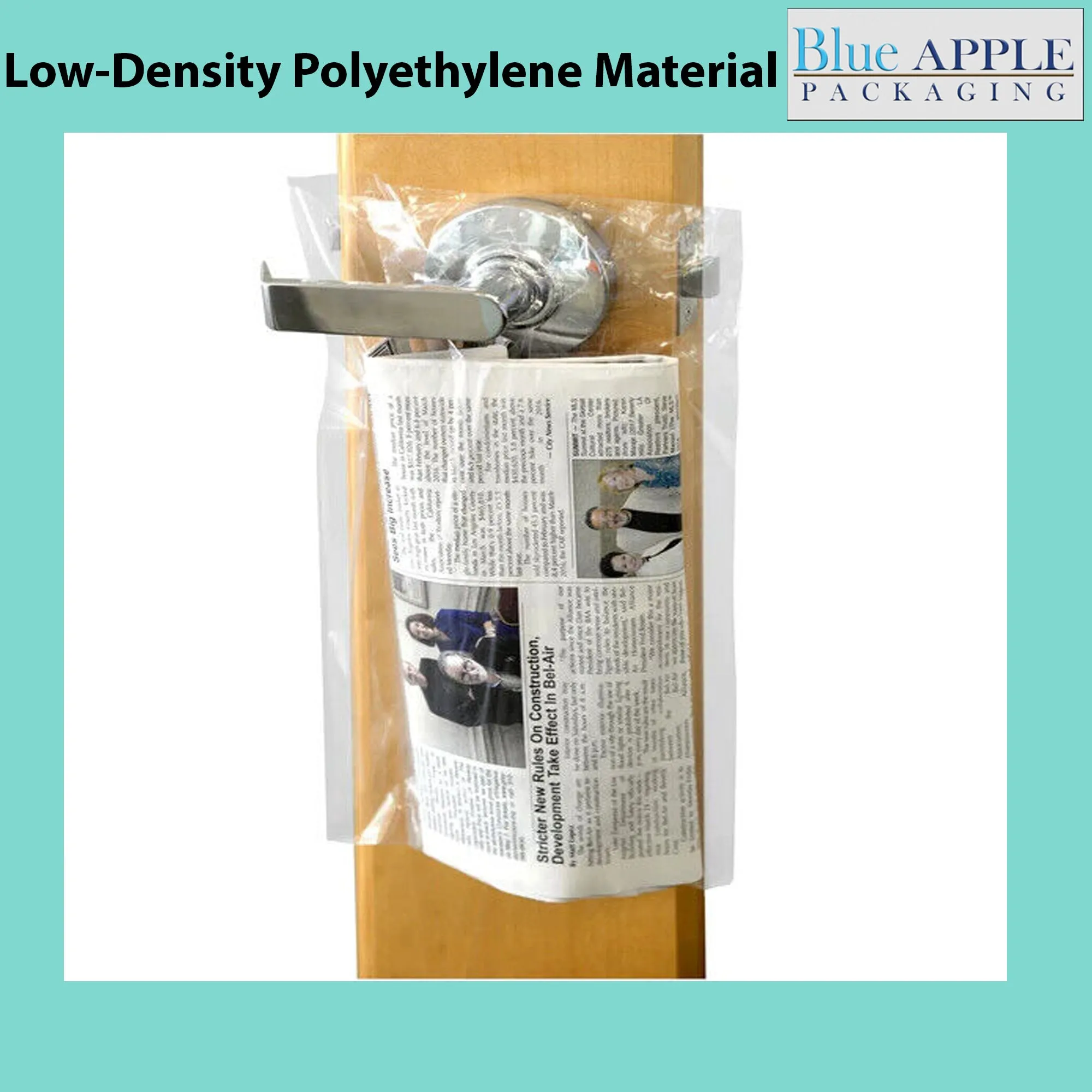 10X15 inches   1.5 inch Lip Door Knob Bags 0.65 Mil Polypropylene