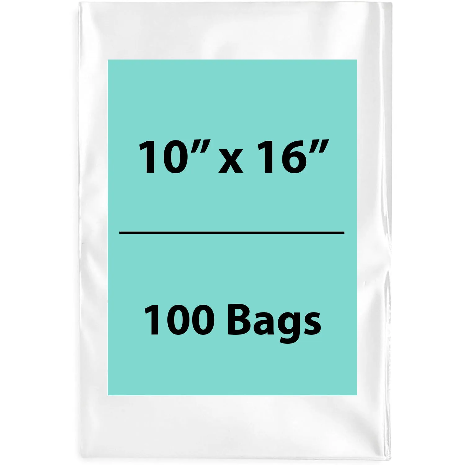 10X16 inches Clear Flat Poly Bags 2Mil Open Top (LDPE)