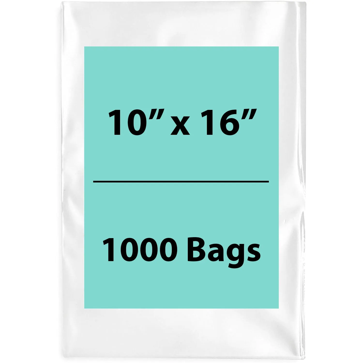 10X16 inches Clear Flat Poly Bags 2Mil Open Top (LDPE)