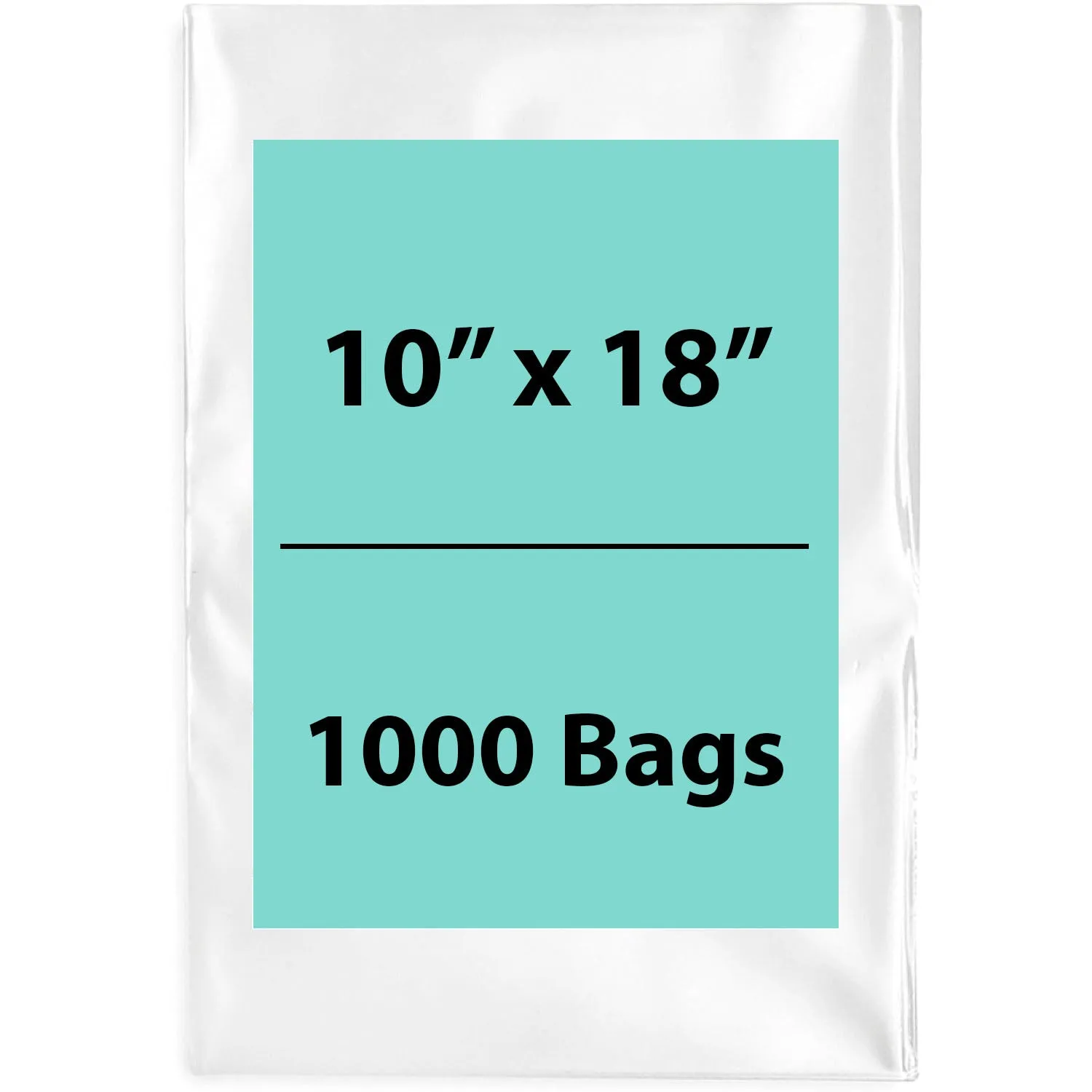 10X18 inches Clear Flat Poly Bags 1.5Mil Open Top (LDPE)