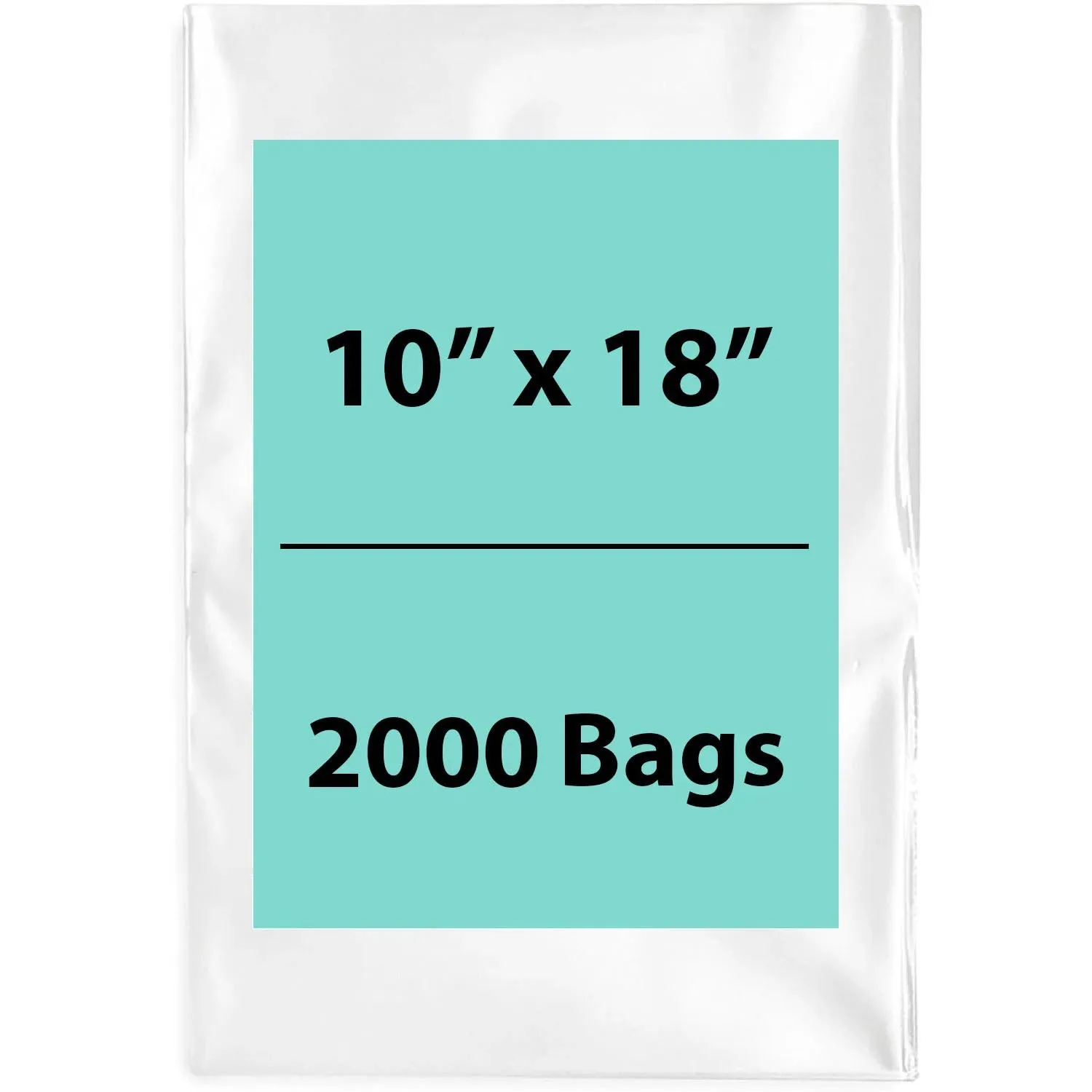 10X18 inches Clear Flat Poly Bags 1.5Mil Open Top (LDPE)