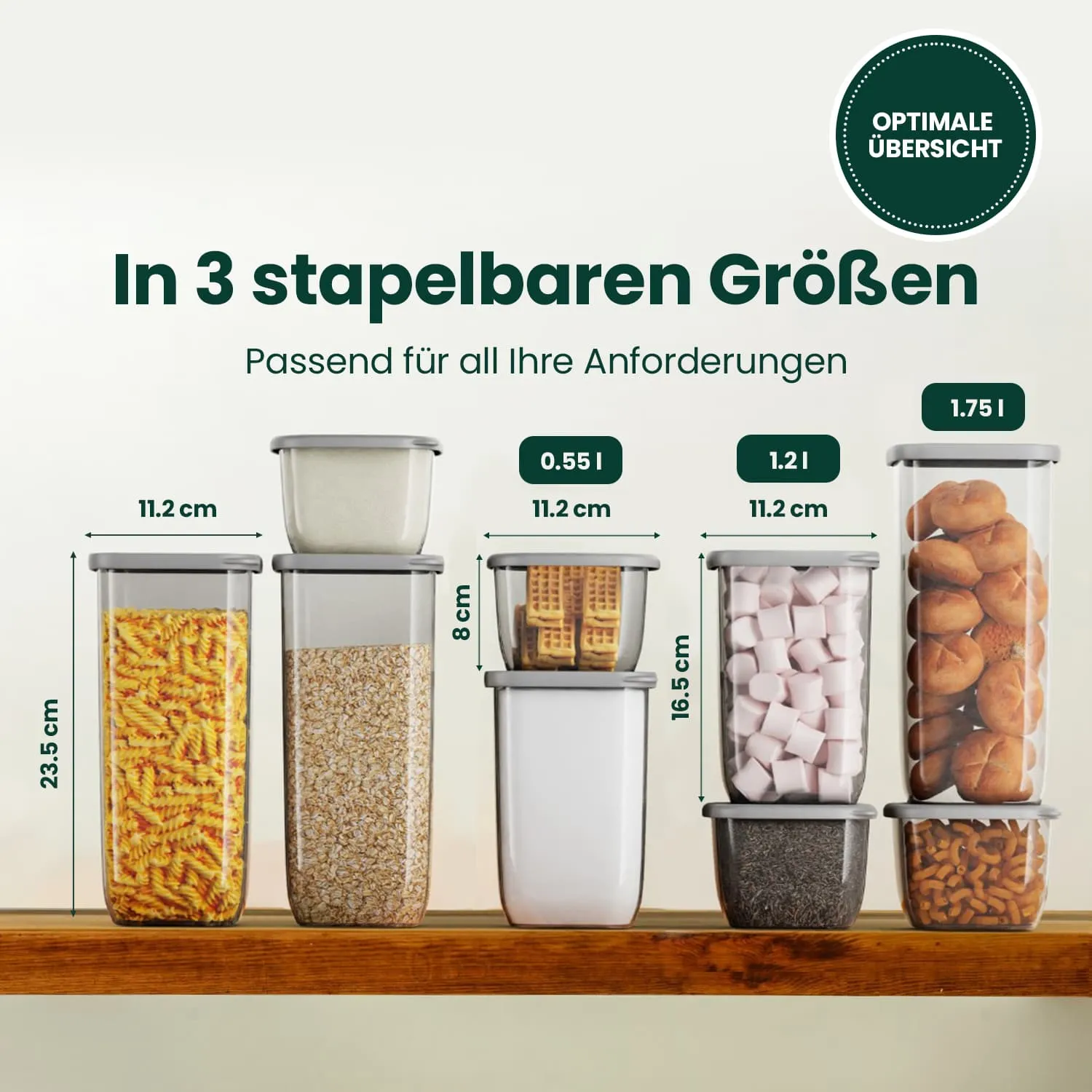 12 Mix - Vorratsdosen mit Deckel