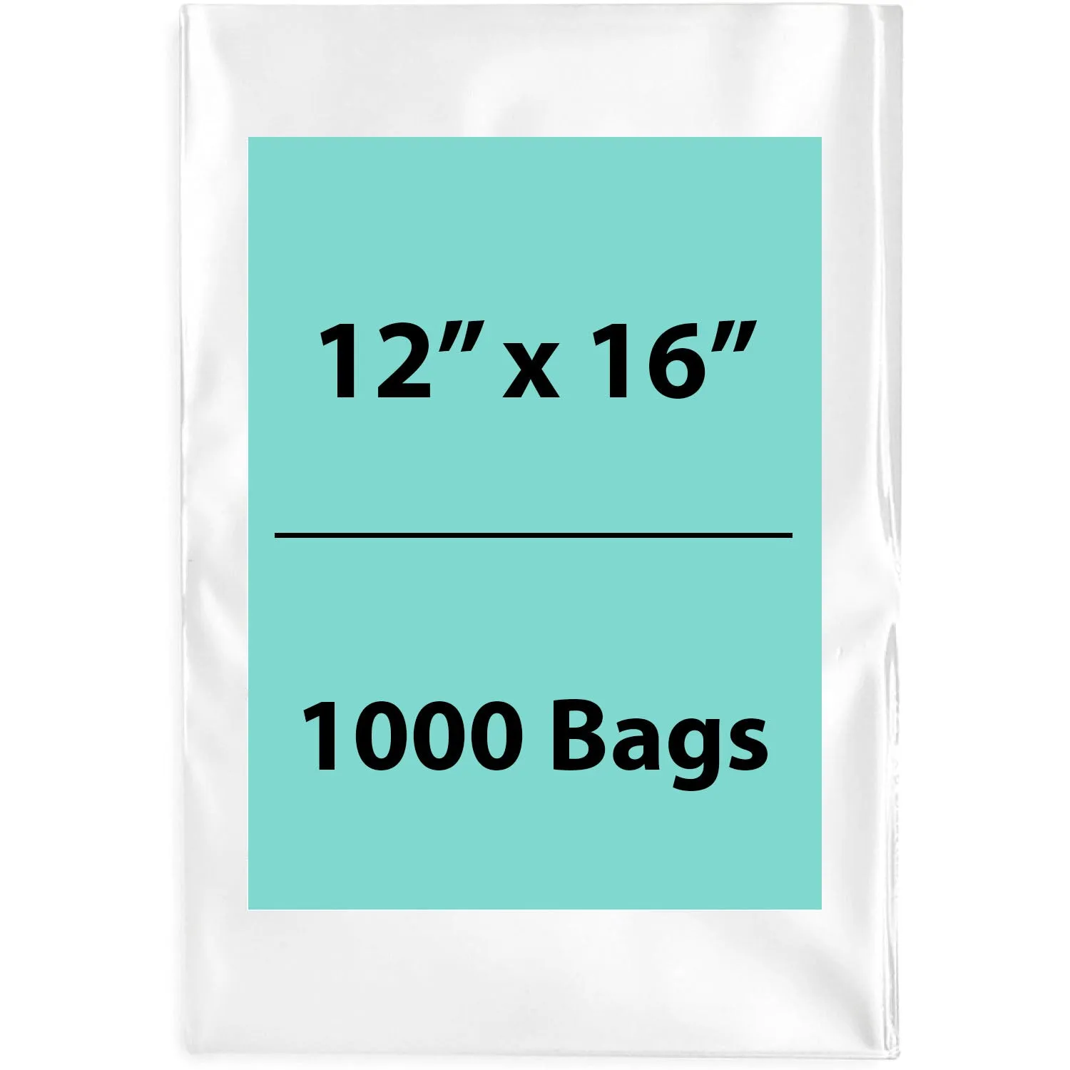 12X16 inches Clear Flat Poly Bags 3Mil Open Top (LDPE)