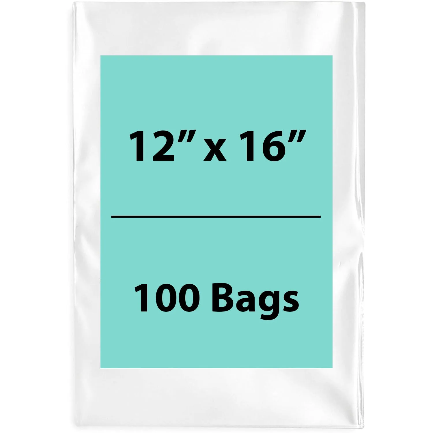 12X16 inches Clear Flat Poly Bags 4Mil Open Top (LDPE)