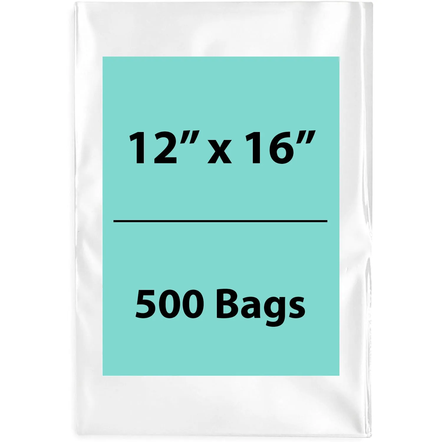 12X16 inches Clear Flat Poly Bags 4Mil Open Top (LDPE)