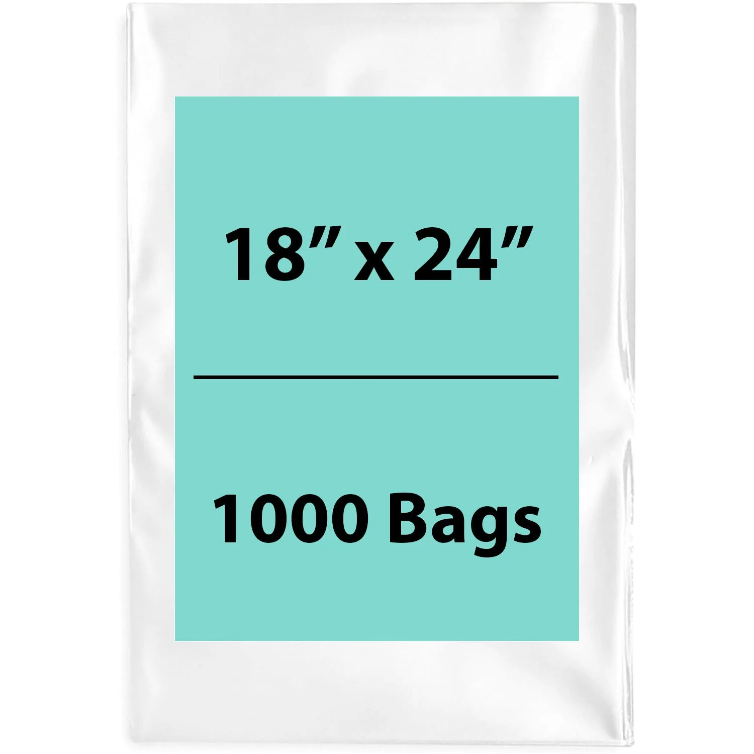 18X24 inches Clear Flat Poly Bags 1.5Mil Open Top (LDPE)