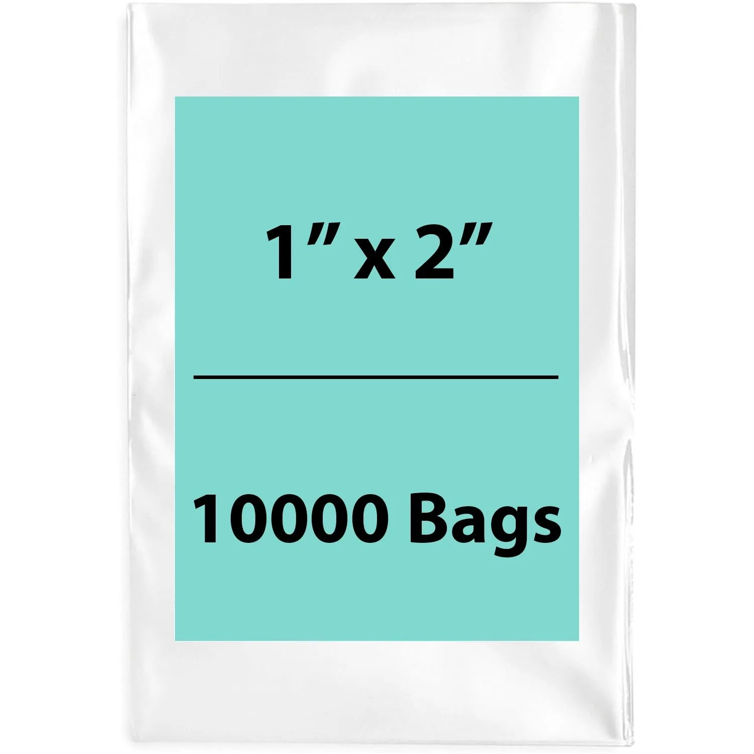 1X2 inches Clear Flat Poly Bags 2Mil Open Top (LDPE)