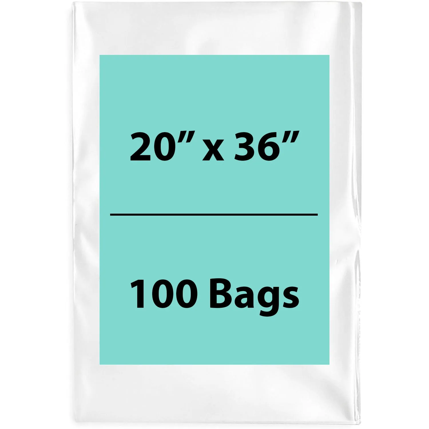 20X36 inches Clear Flat Poly Bags 4Mil Open Top (LDPE)