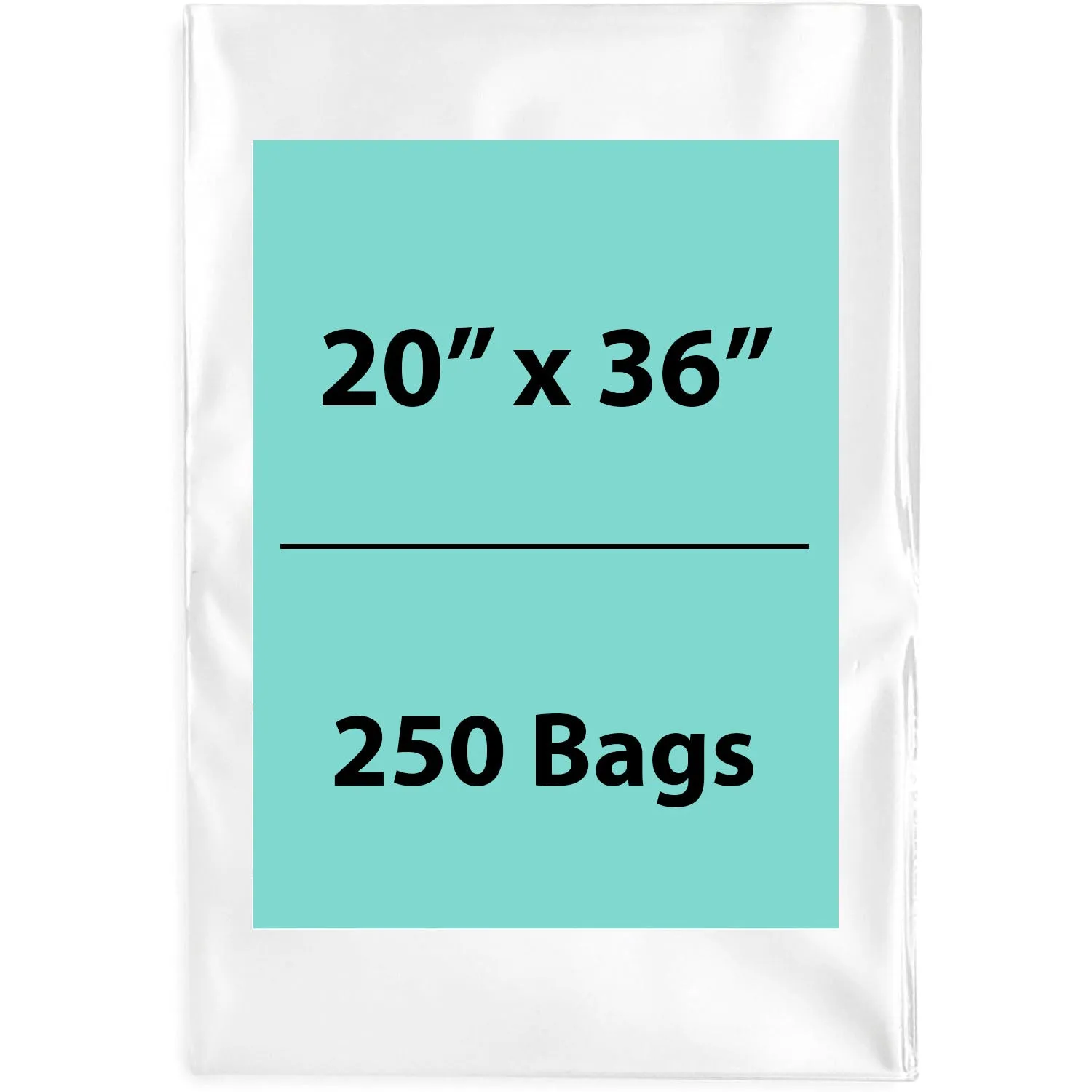20X36 inches Clear Flat Poly Bags 4Mil Open Top (LDPE)
