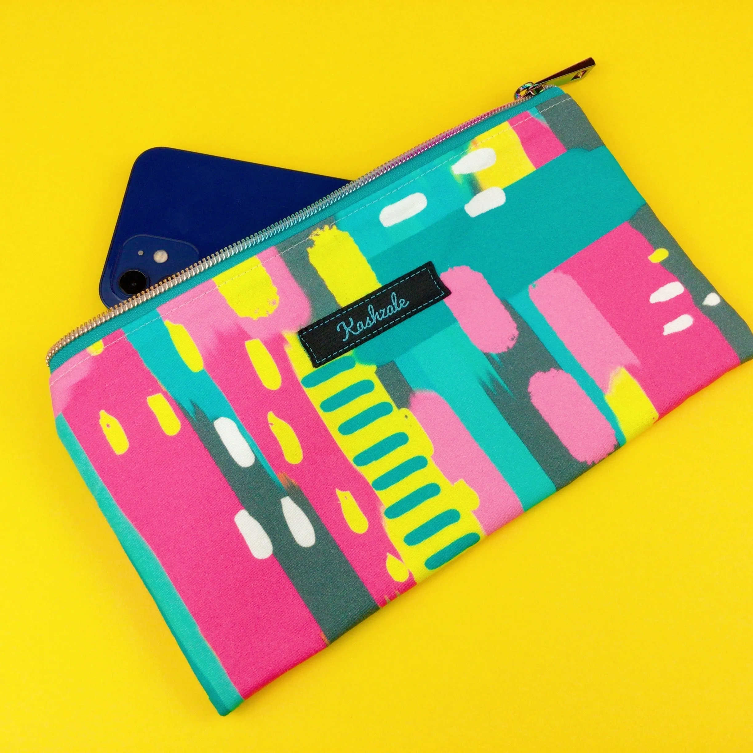 21st Party Zipper Pouch, Travel Pouch.  Exclusive Design.