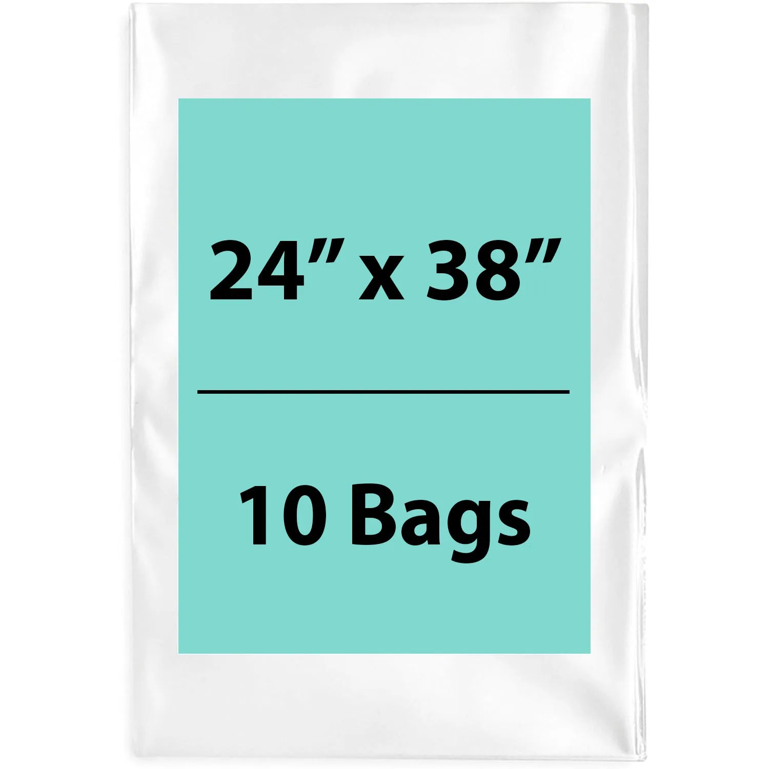24X38 inches Clear Flat Poly Bags 4Mil Open Top (LDPE)