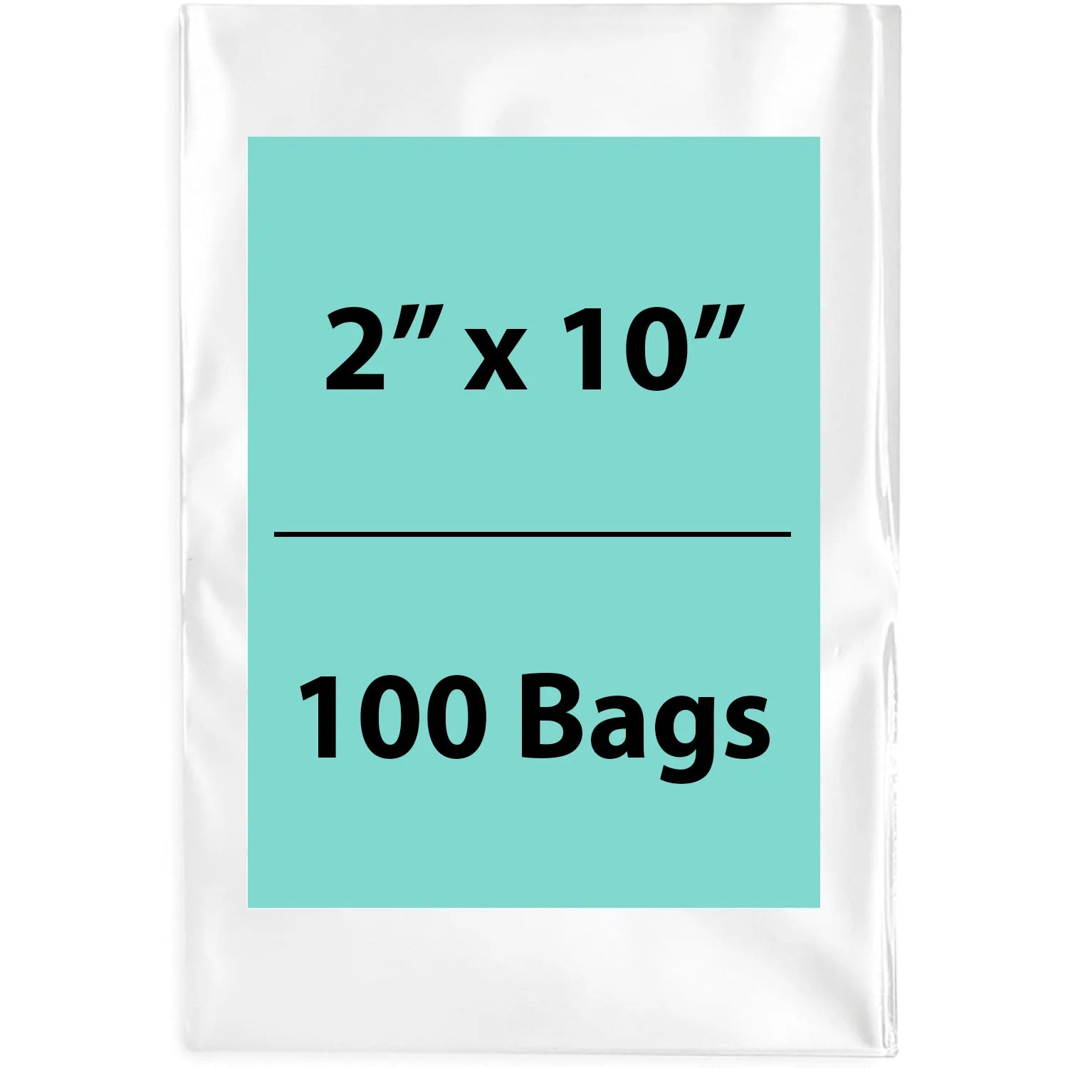 2X10 inches Clear Flat Poly Bags 1.5Mil Open Top (LDPE)