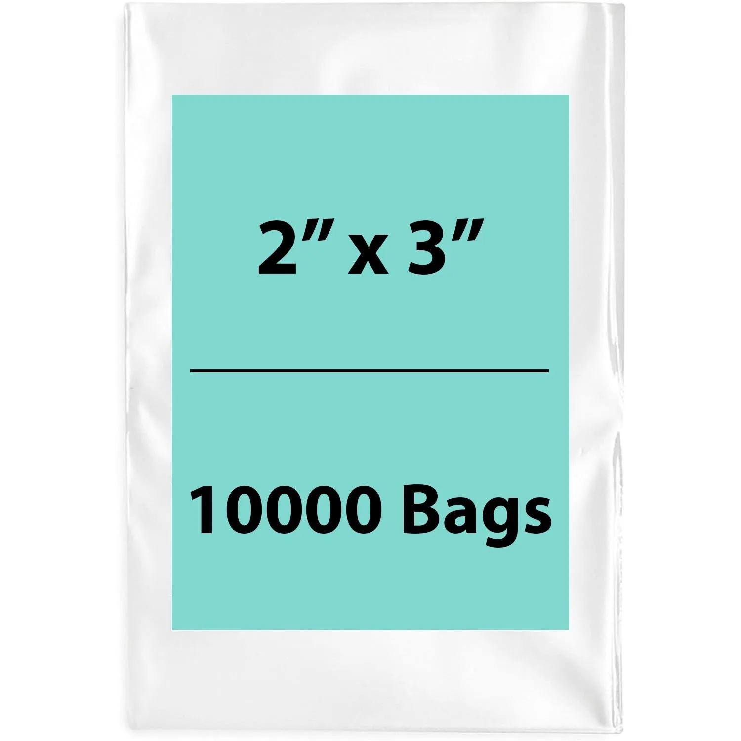 2X3 inches Clear Flat Poly Bags 2Mil Open Top (LDPE)