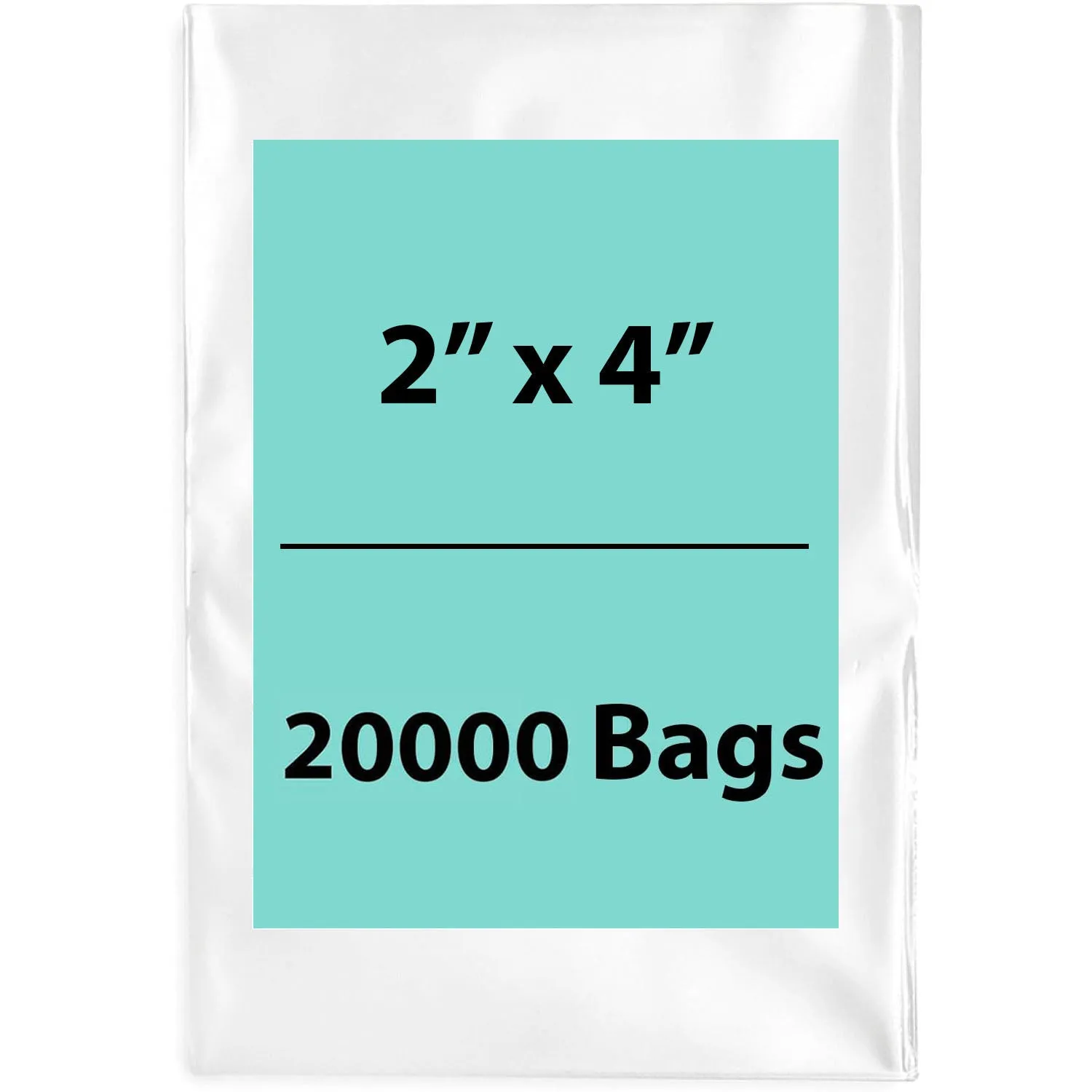 2X4 inches Clear Flat Poly Bags 4Mil Open Top (LDPE)