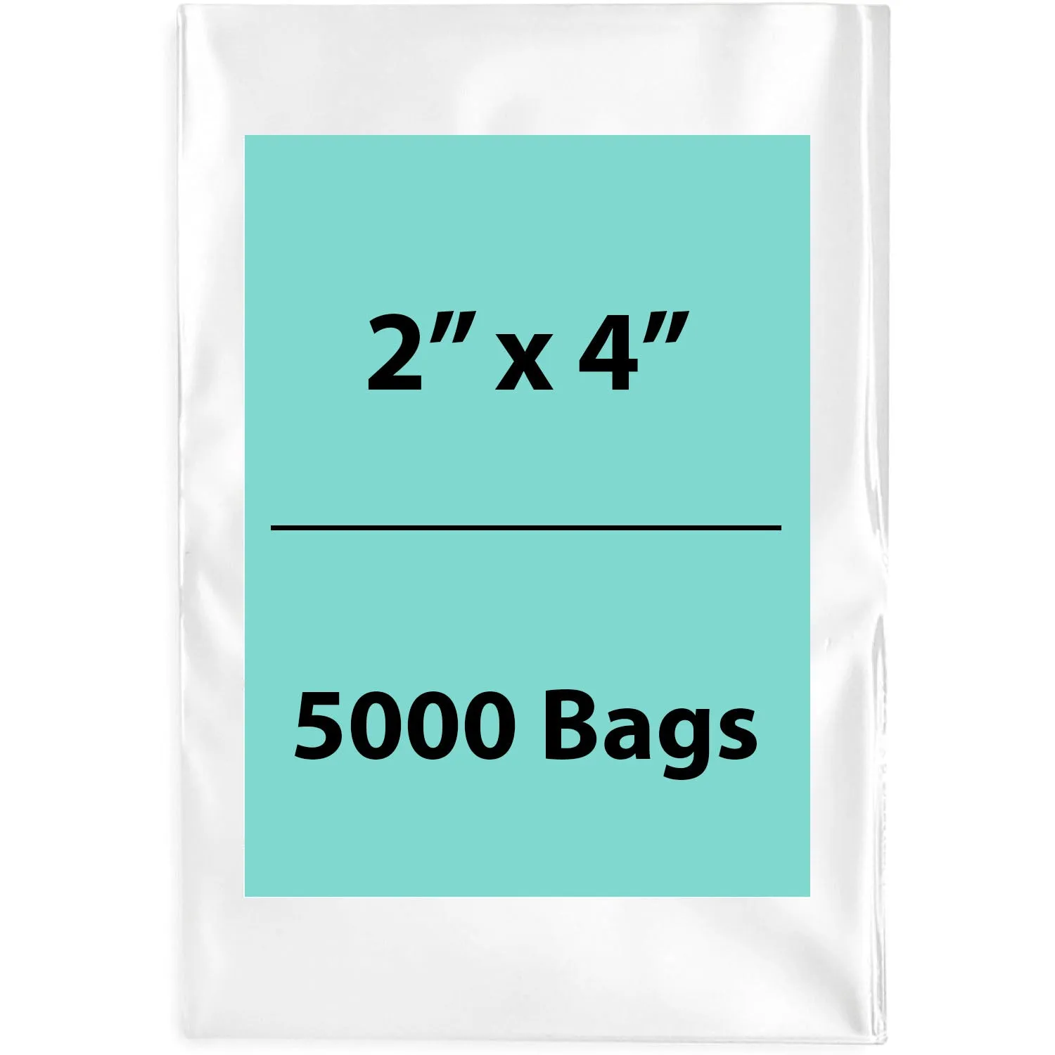 2X4 inches Clear Flat Poly Bags 4Mil Open Top (LDPE)