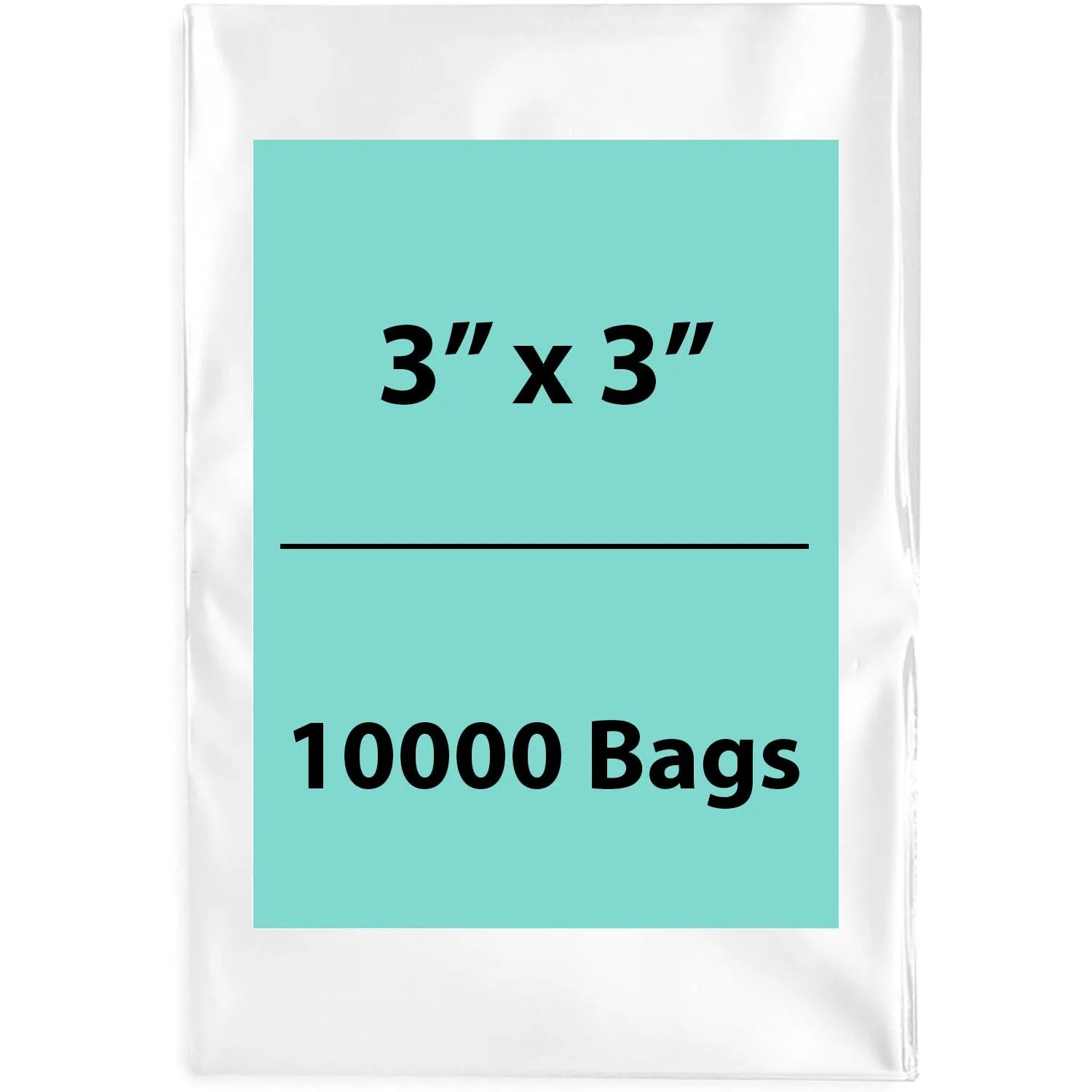 3X3 inches Clear Flat Poly Bags 1.5Mil Open Top (LDPE)