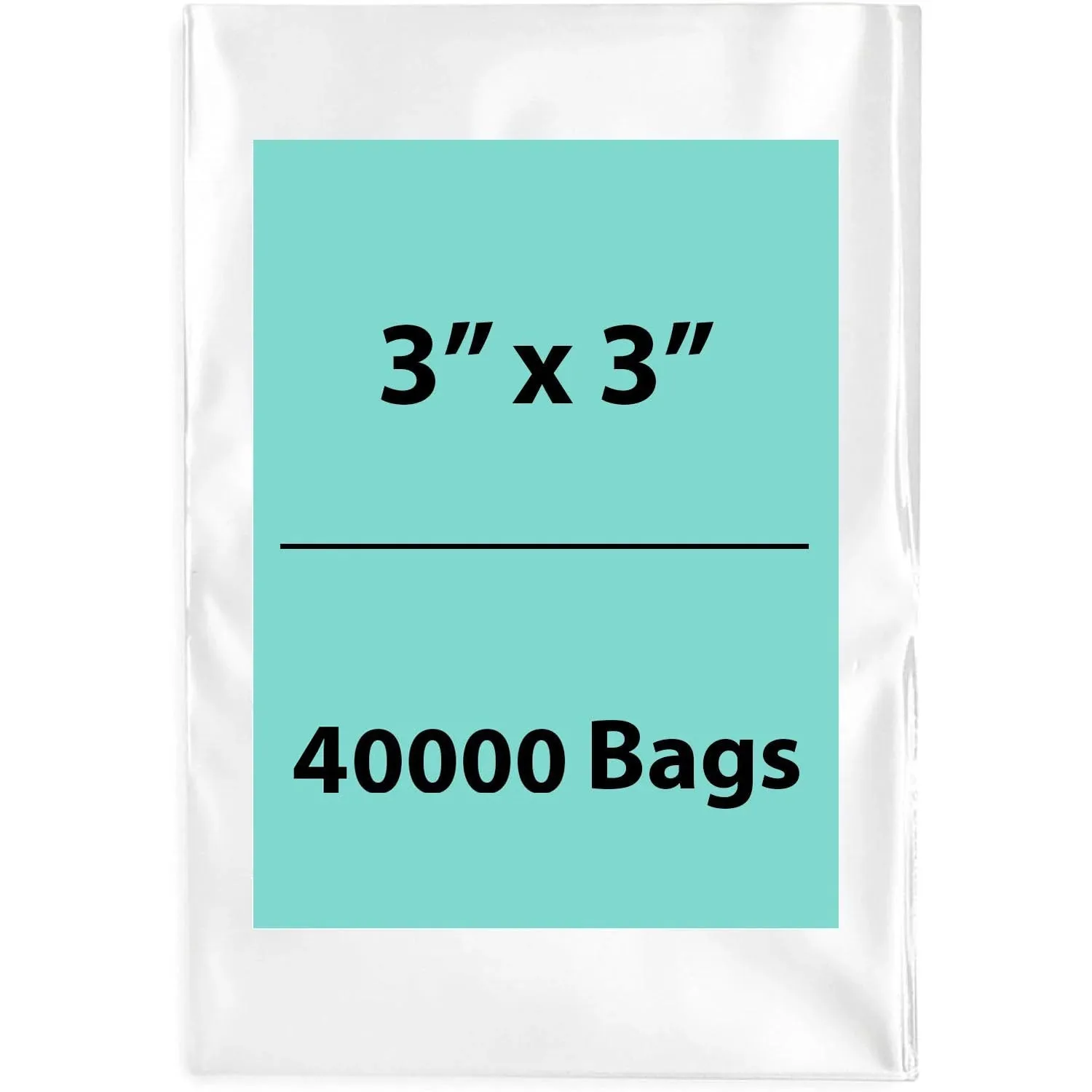 3X3 inches Clear Flat Poly Bags 1.5Mil Open Top (LDPE)