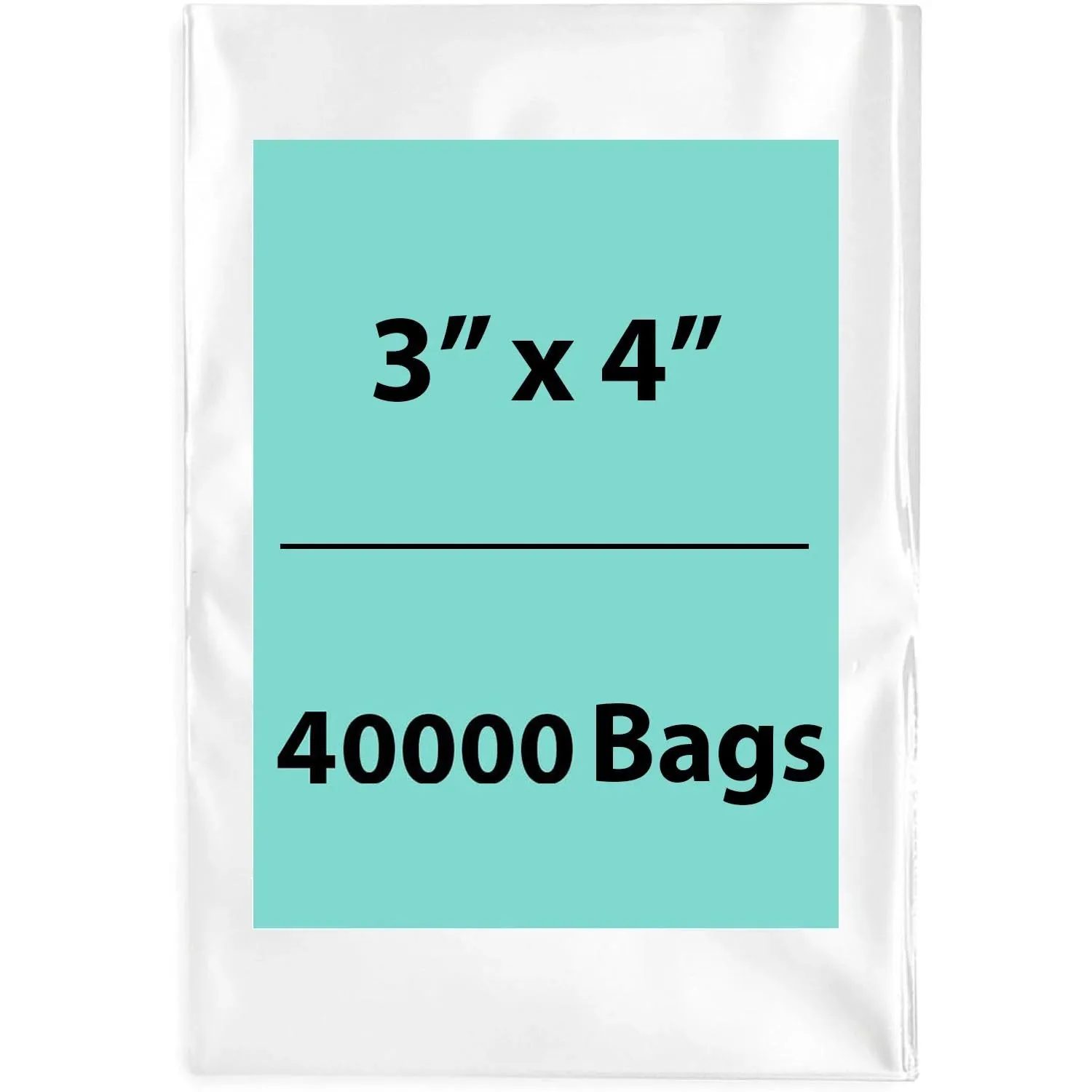 3X4 inches Clear Flat Poly Bags 1.25Mil Open Top (LDPE)
