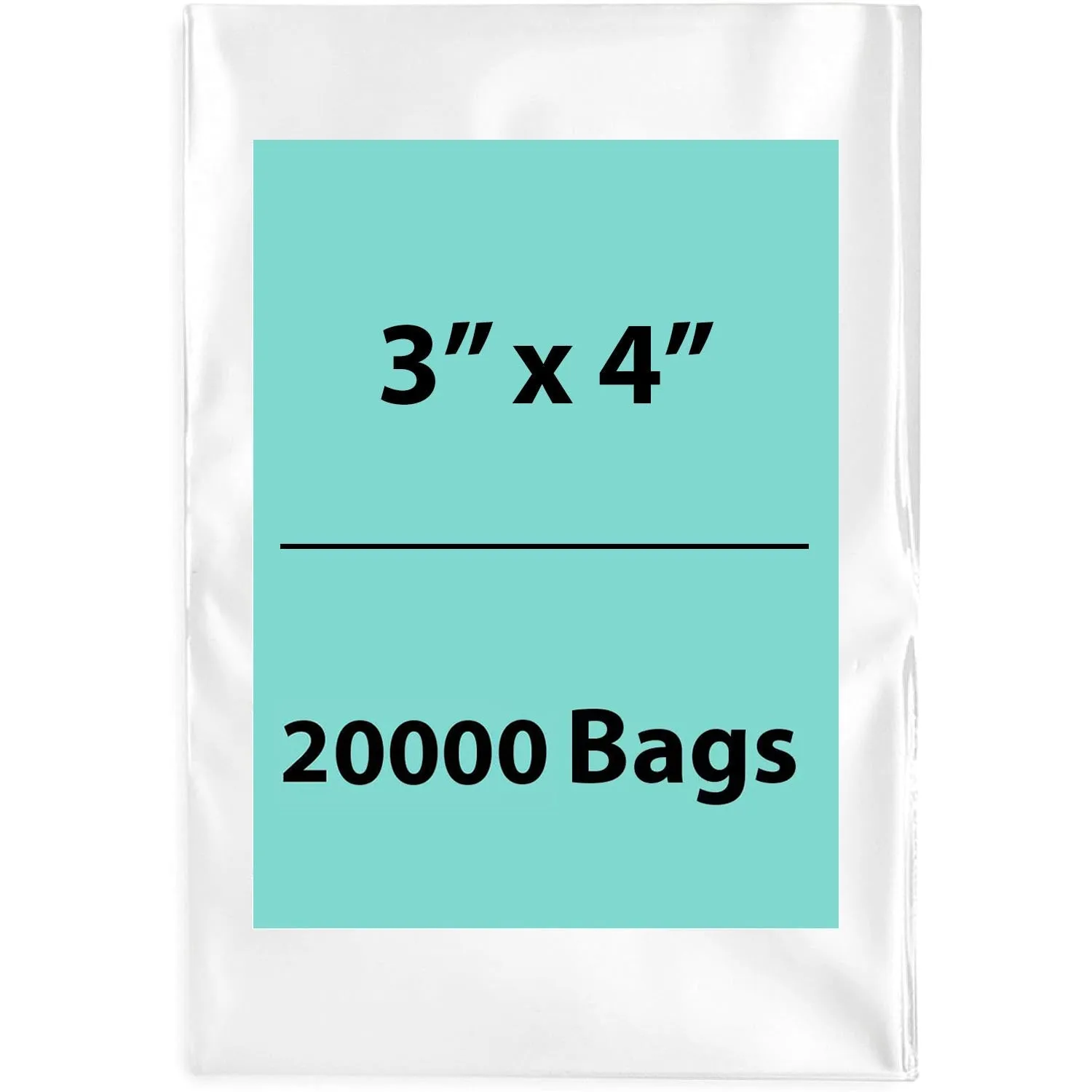 3X4 inches Clear Flat Poly Bags 3Mil Open Top (LDPE)