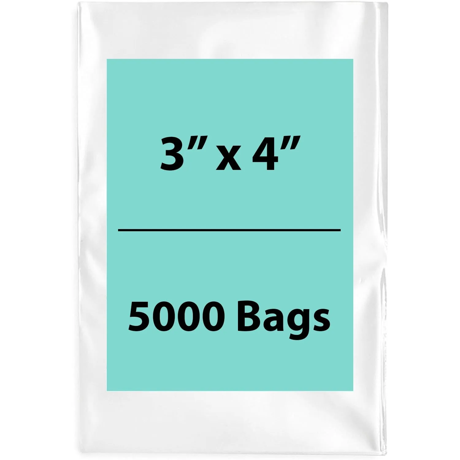 3X4 inches Clear Flat Poly Bags 3Mil Open Top (LDPE)
