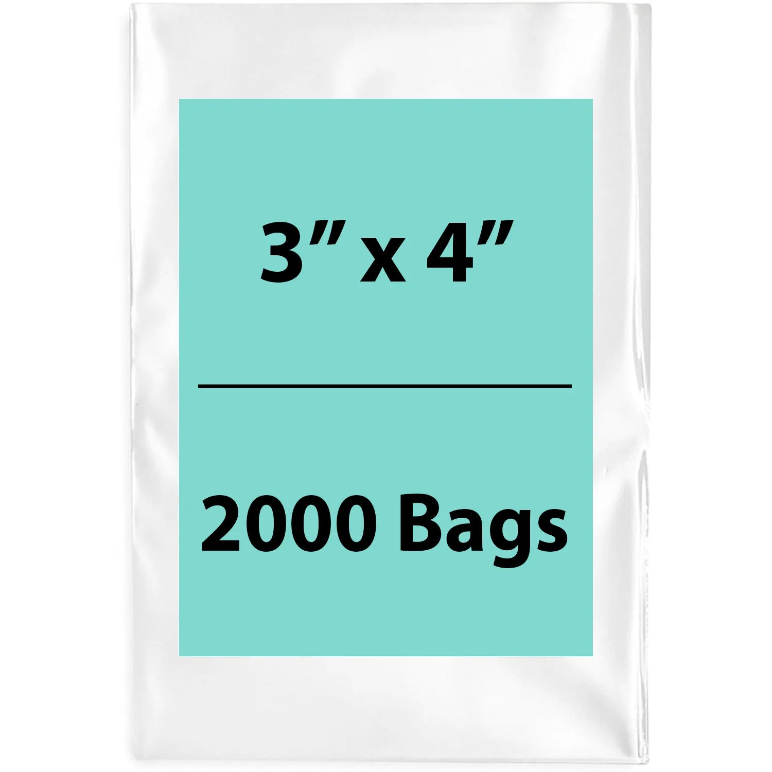 3X4 inches Clear Flat Poly Bags 6Mil Open Top (LDPE)