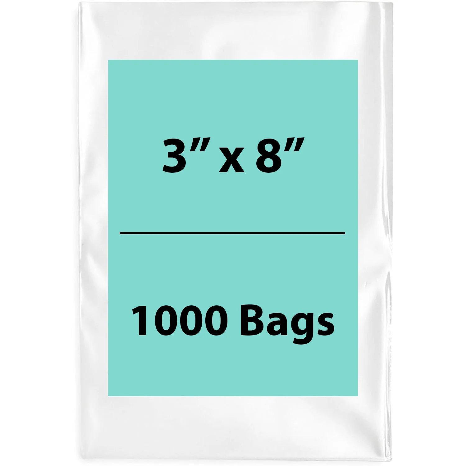 3X8 inches Clear Flat Poly Bags 4Mil Open Top (LDPE)
