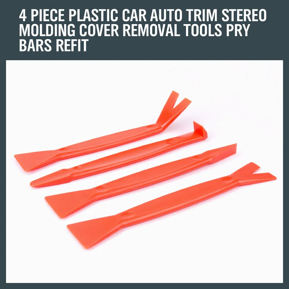 4 Piece Pry Bar Set | Plastic Trim Automotive Moulding Removal Tool