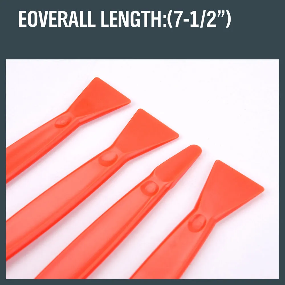 4 Piece Pry Bar Set | Plastic Trim Automotive Moulding Removal Tool