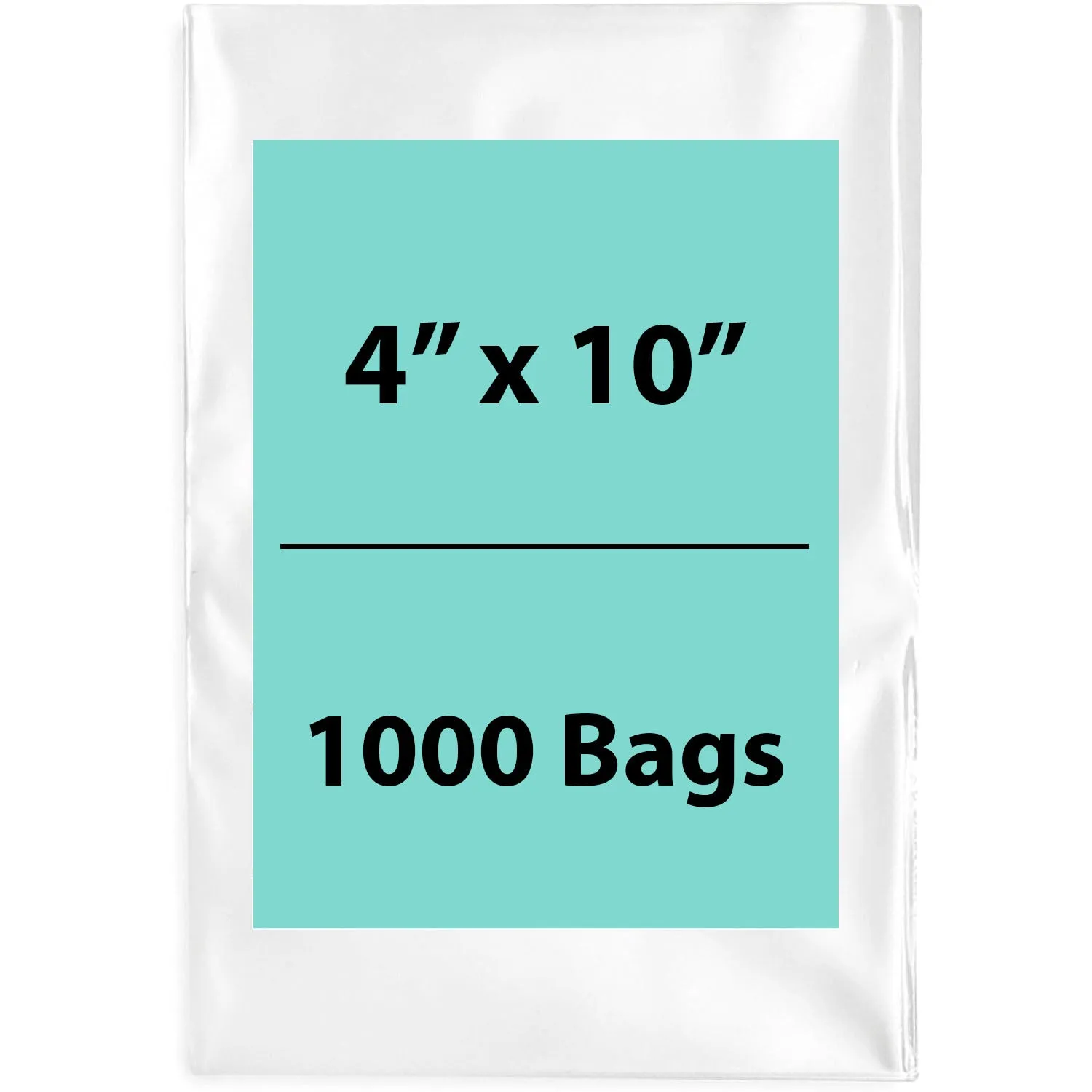 4X10 inches Clear Flat Poly Bags 4Mil Open Top (LDPE)