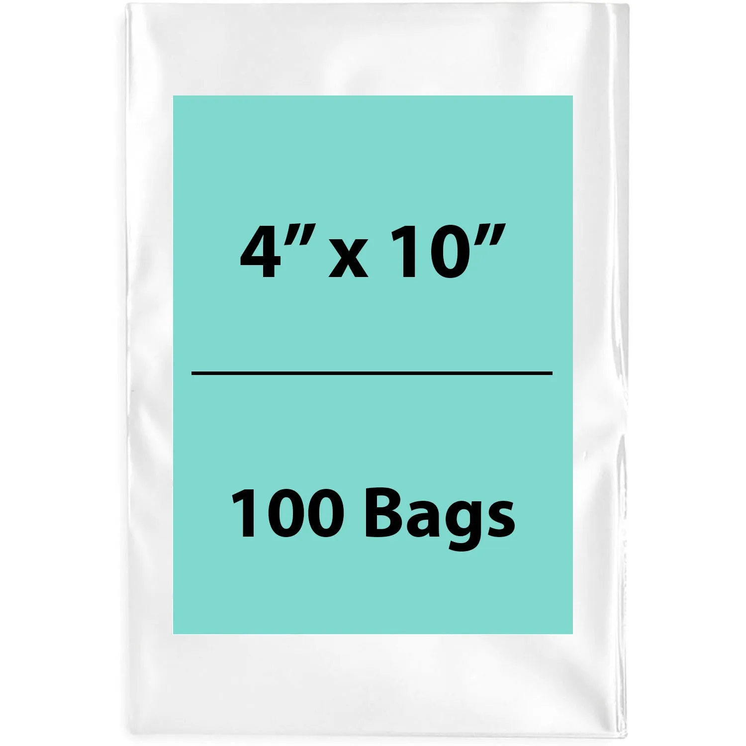 4X10 inches Clear Flat Poly Bags 4Mil Open Top (LDPE)