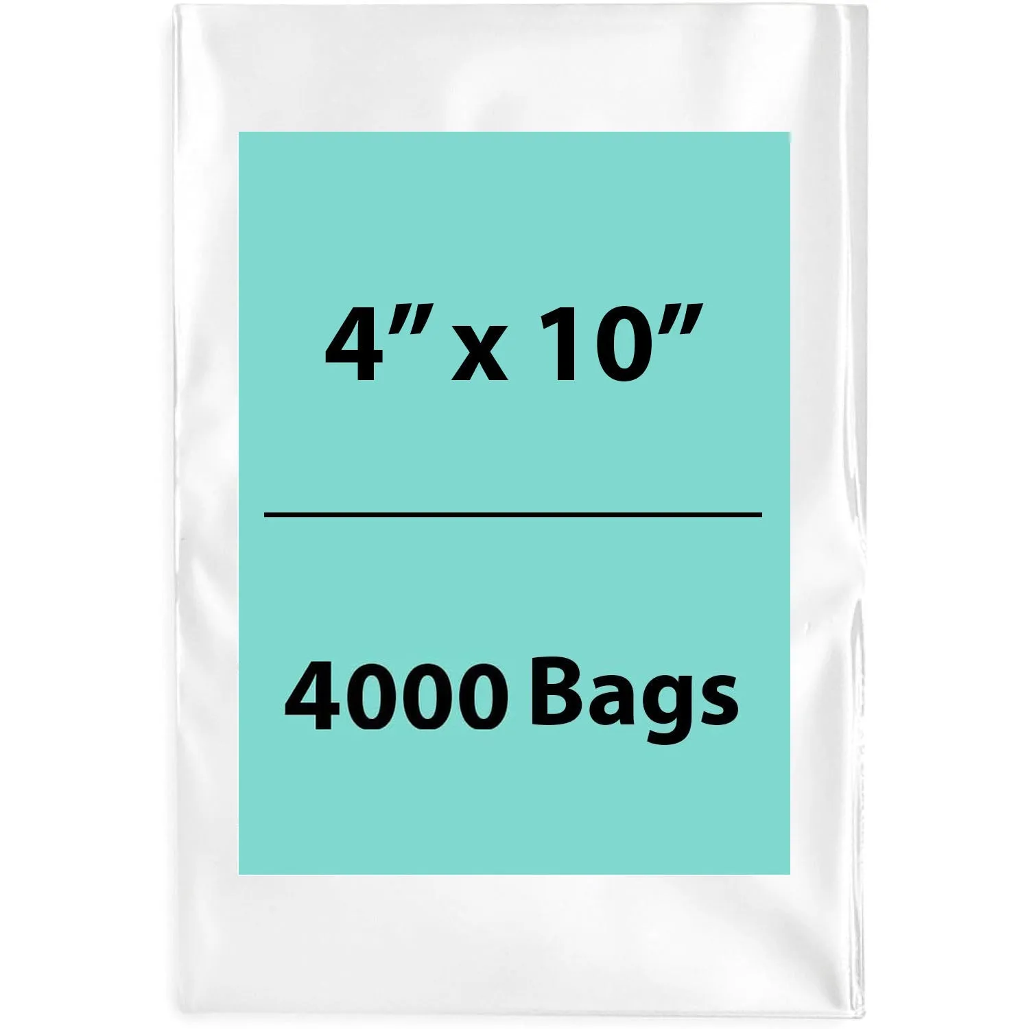 4X10 inches Clear Flat Poly Bags 4Mil Open Top (LDPE)