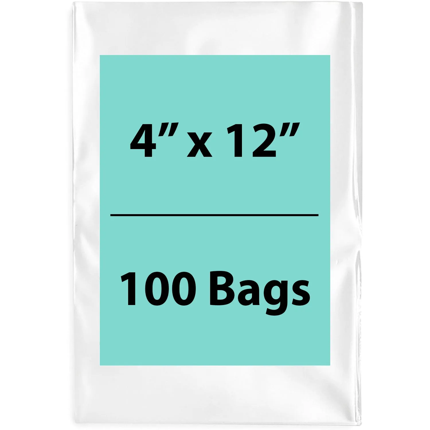 4X12 inches Clear Flat Poly Bags 1.5Mil Open Top (LDPE)