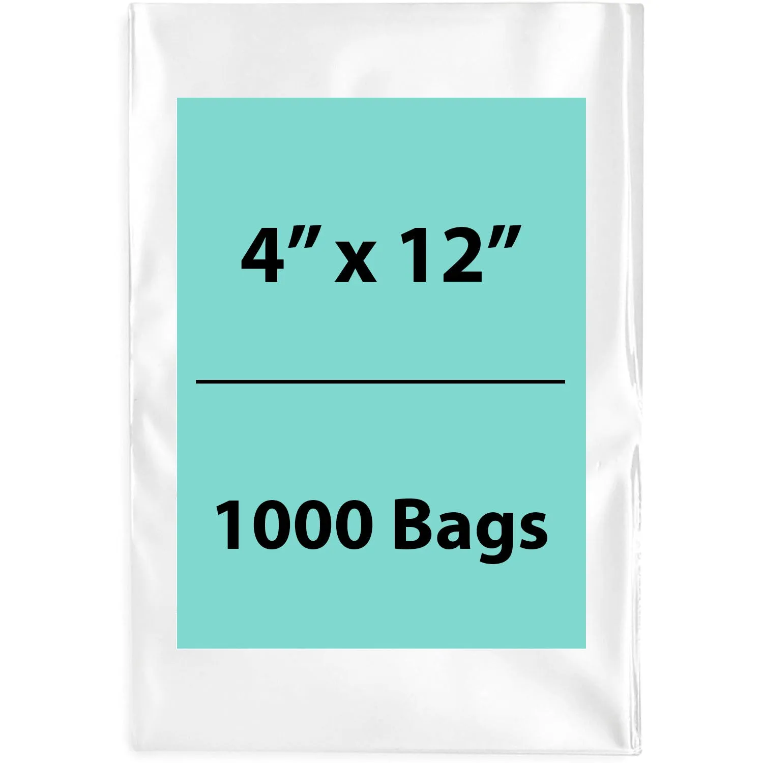 4X12 inches Clear Flat Poly Bags 4Mil Open Top (LDPE)