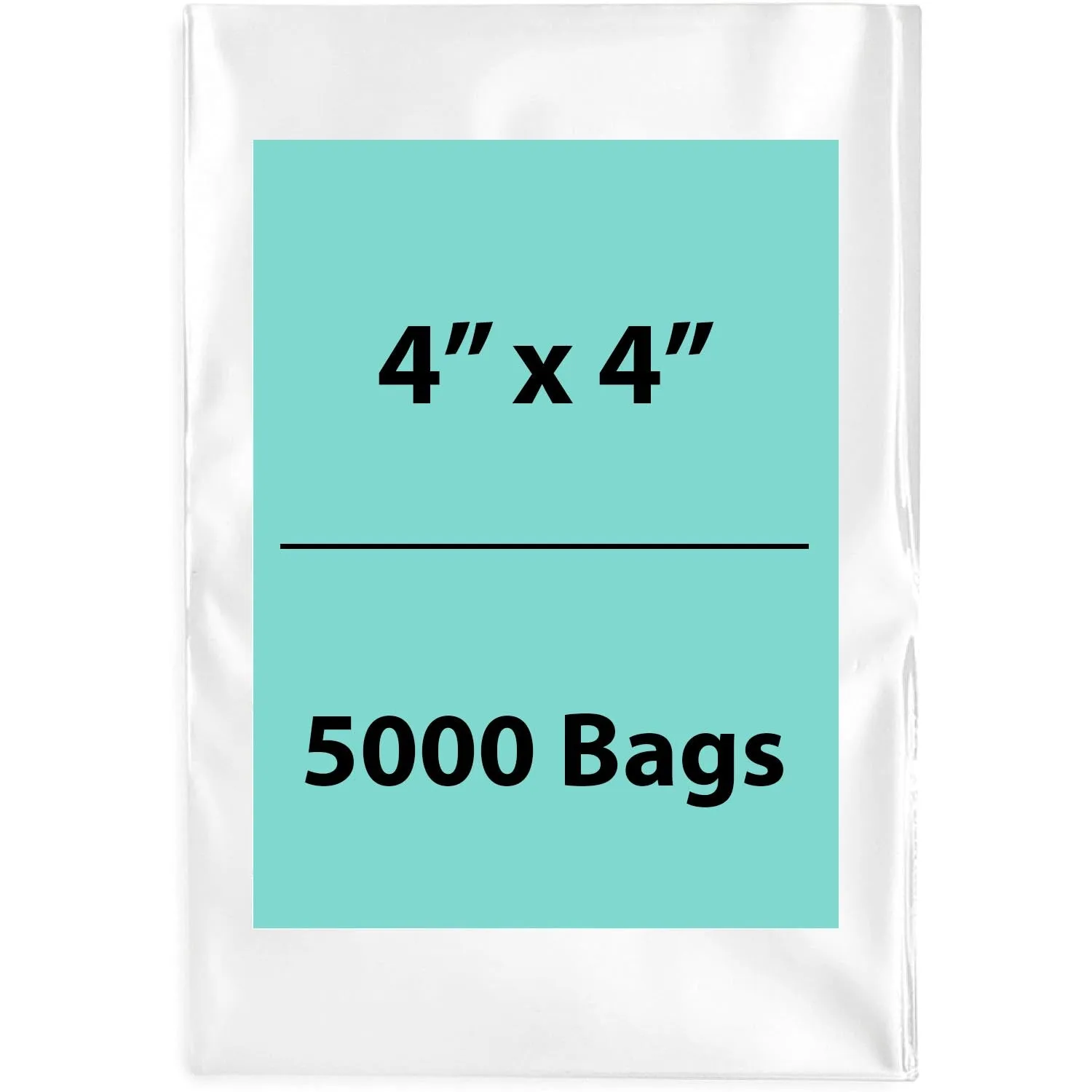 4X4 inches Clear Flat Poly Bags 1.5Mil Open Top (LDPE)
