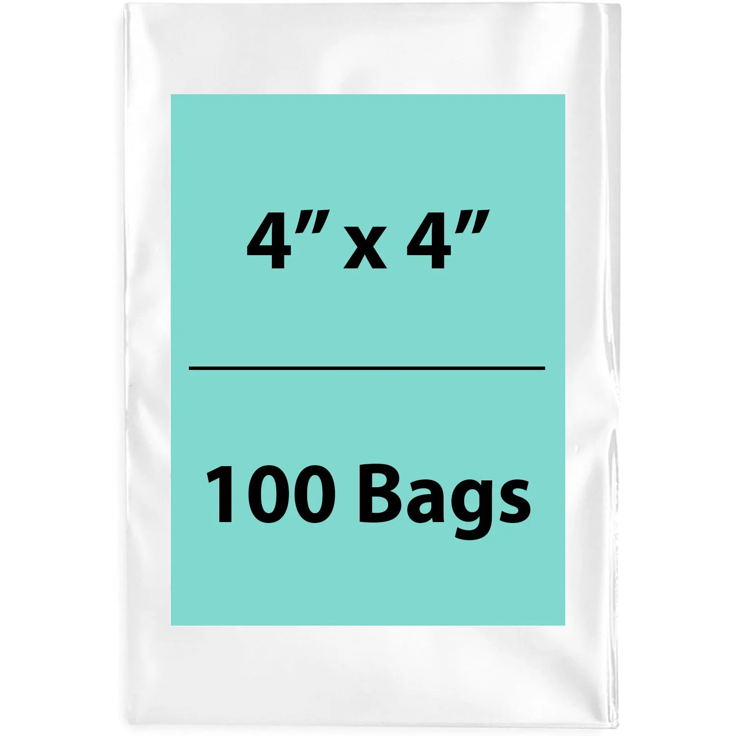 4X4 inches Clear Flat Poly Bags 1.5Mil Open Top (LDPE)