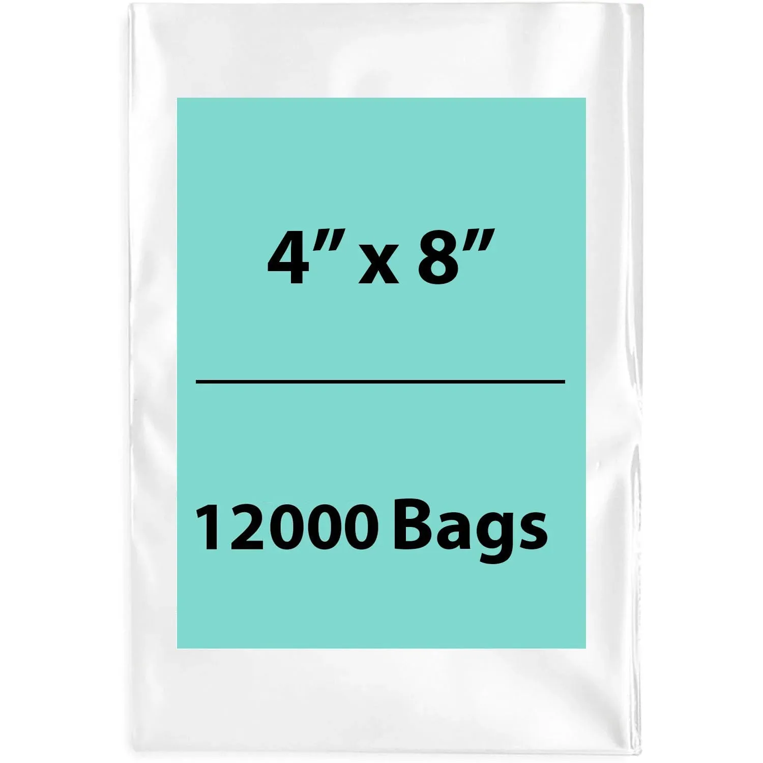 4X8 inches Clear Flat Poly Bags 1.5Mil Open Top (LDPE)