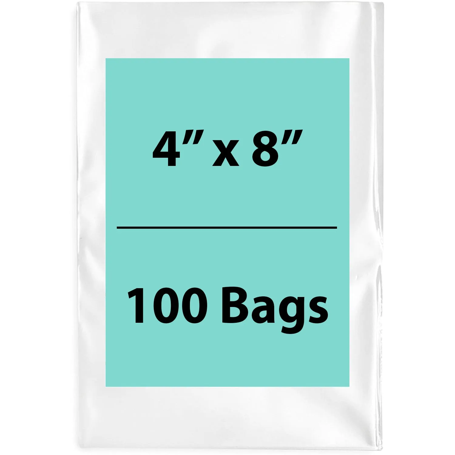 4X8 inches Clear Flat Poly Bags 1.5Mil Open Top (LDPE)