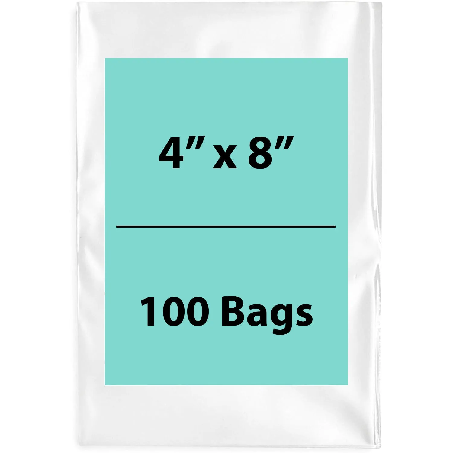 4X8 inches Clear Flat Poly Bags 4Mil Open Top (LDPE)