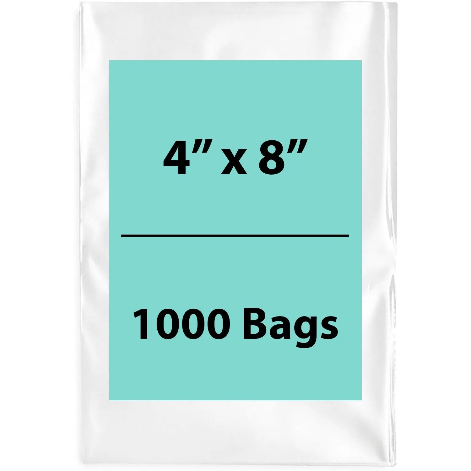 4X8 inches Clear Flat Poly Bags 4Mil Open Top (LDPE)