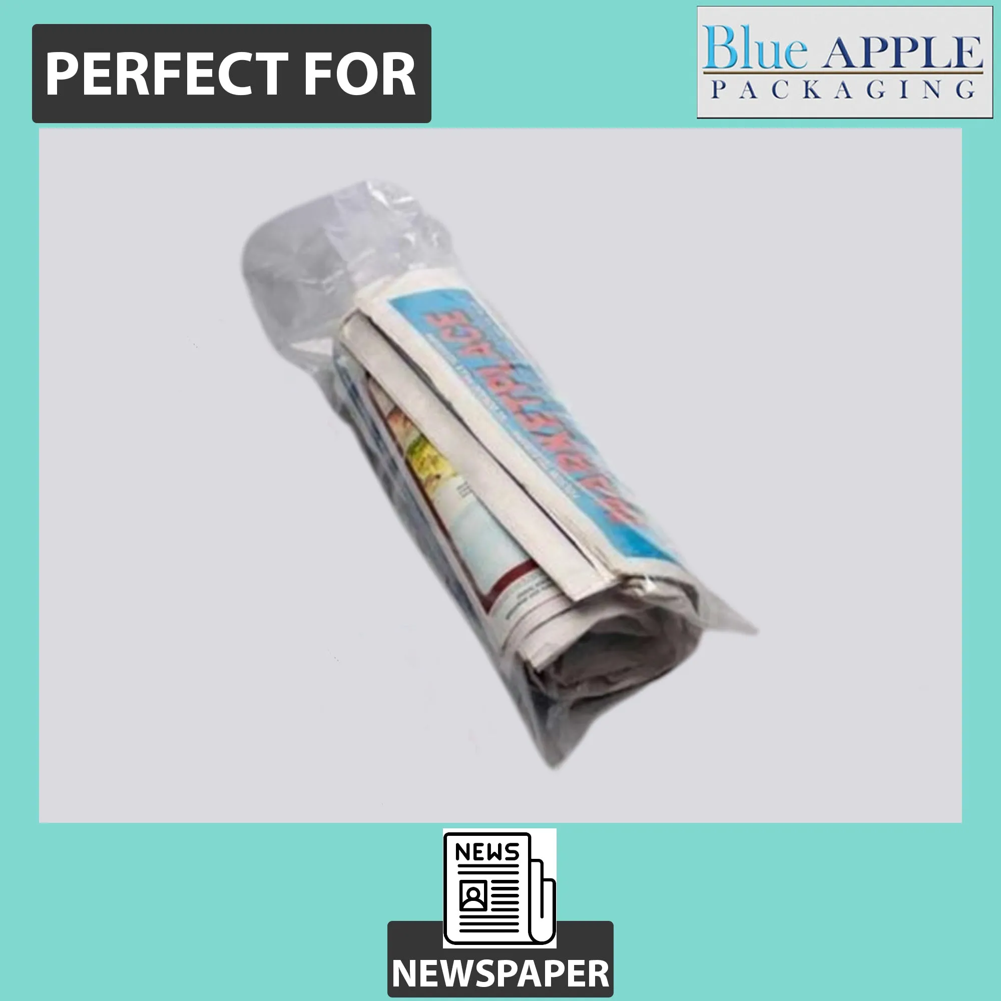 5.5X15 inches Clear Newspaper Bags 0.65 Mil Polypropylene