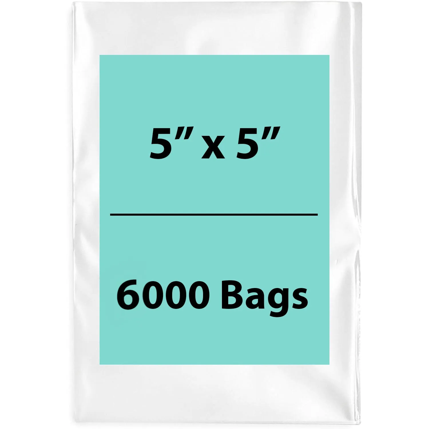 5X5 inches Clear Flat Poly Bags 4Mil Open Top (LDPE)