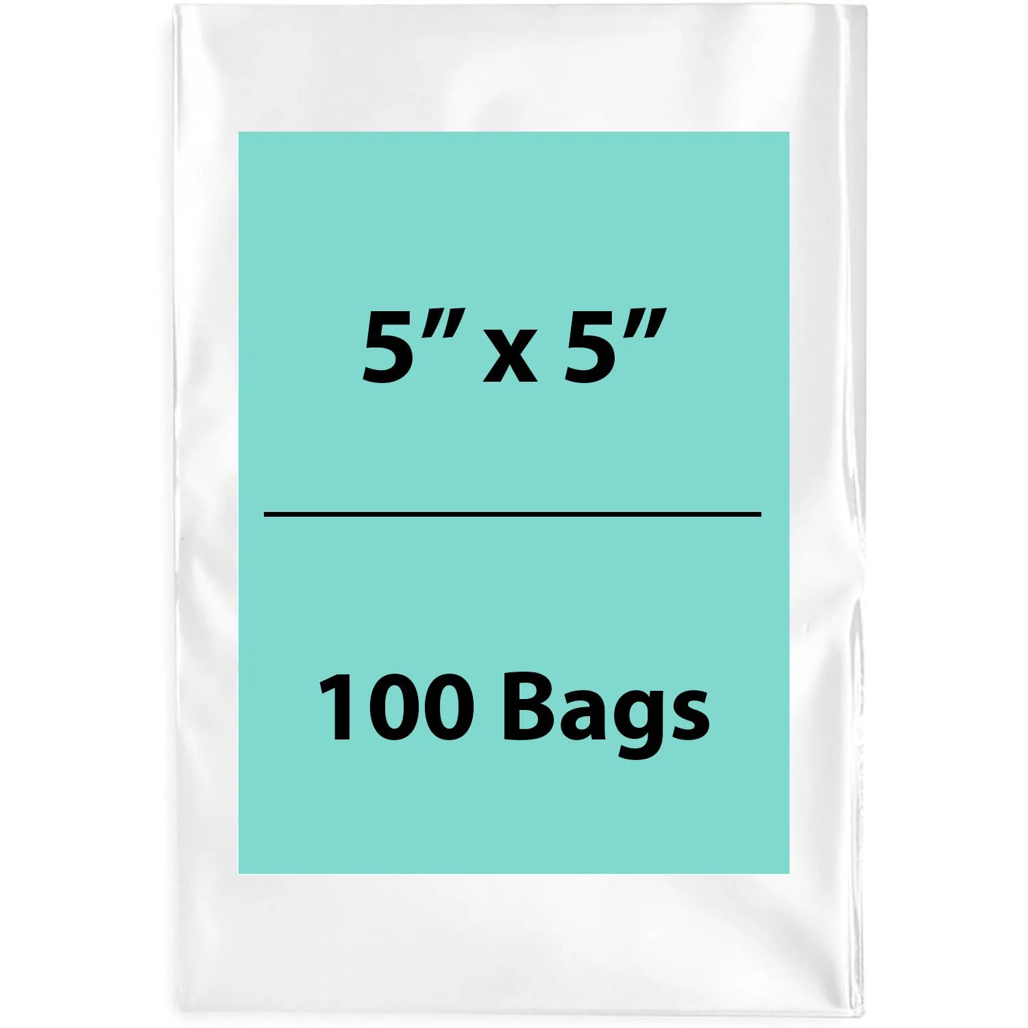 5X5 inches Clear Flat Poly Bags 4Mil Open Top (LDPE)