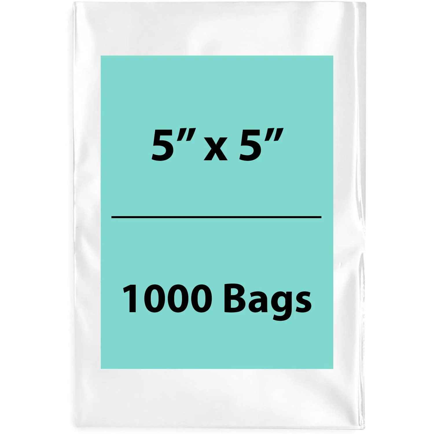 5X5 inches Clear Flat Poly Bags 4Mil Open Top (LDPE)