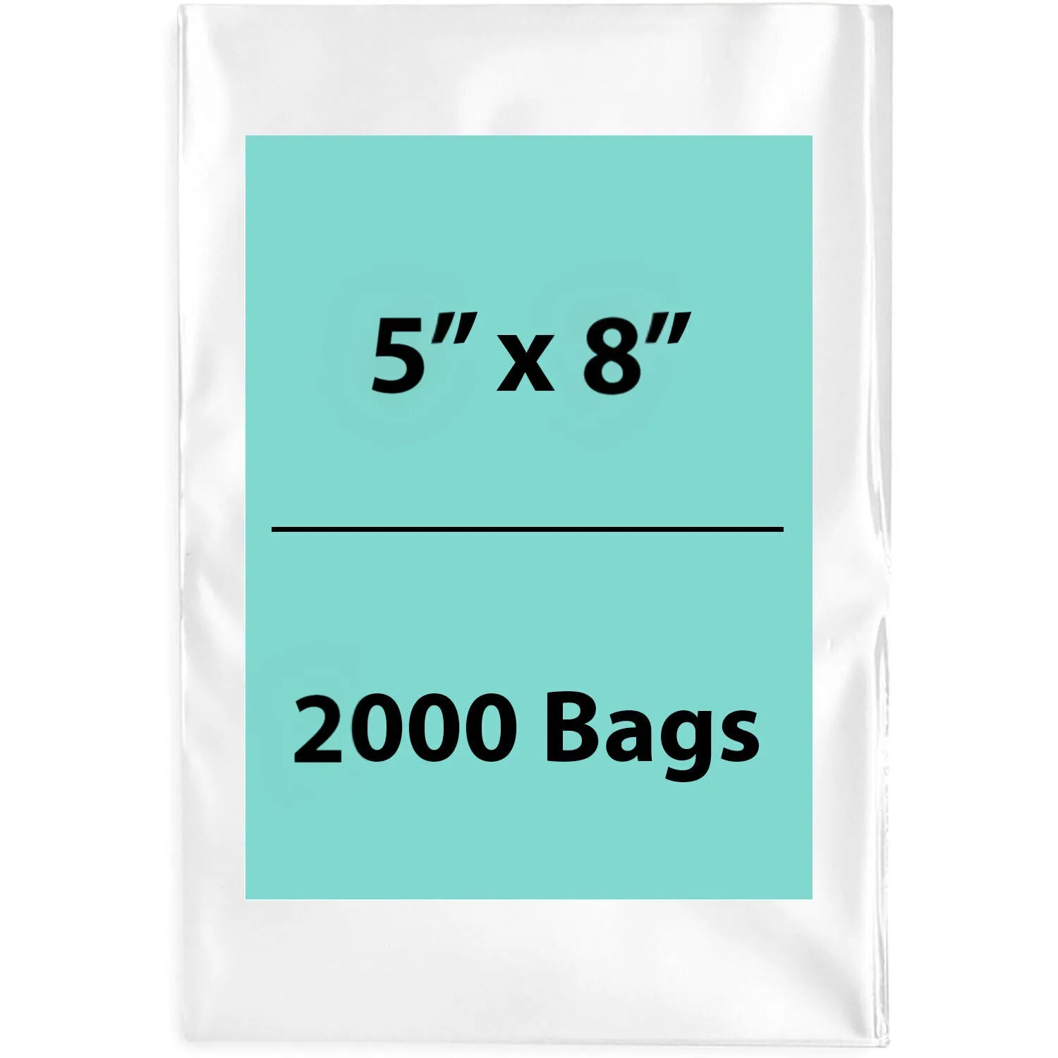 5X8 inches Clear Flat Poly Bags 6Mil Open Top (LDPE)